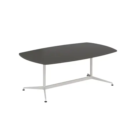 Loft Barrel Table - 2000 - Single Frame - White - Onyx Grey